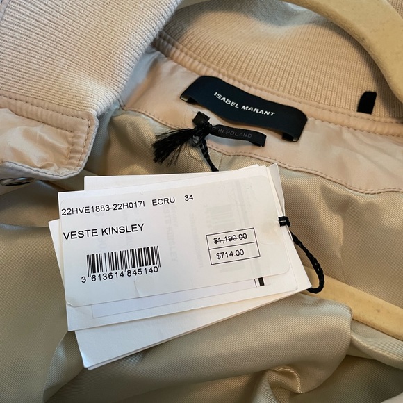 NWT Isabel Marant Veste Kinsley in Ecru - Picture 8 of 10